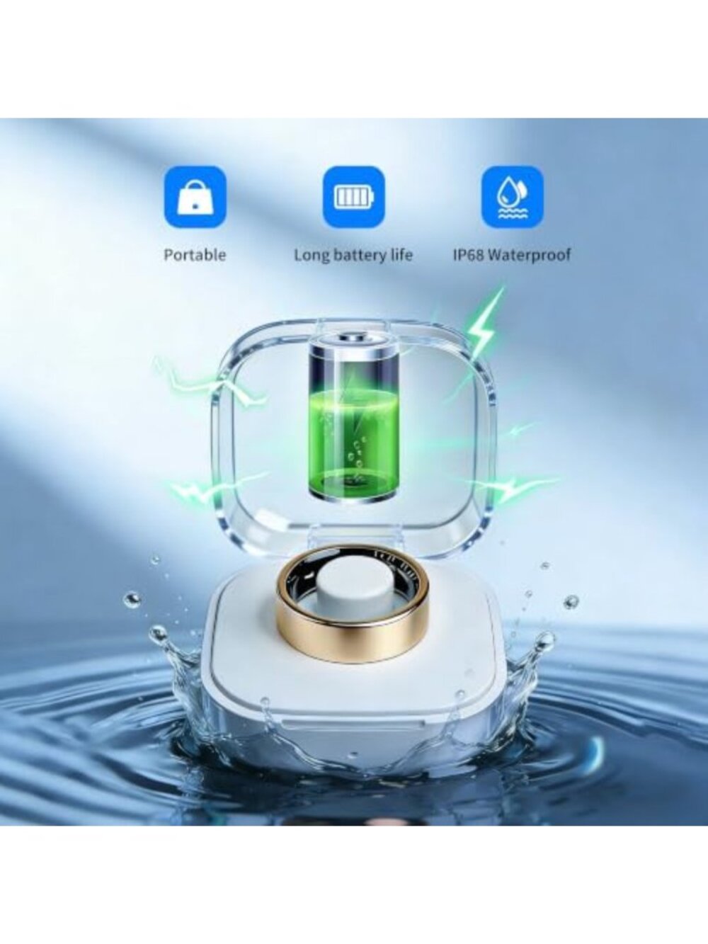 Health Monitoring Smart Ring for Sleep & Exercise, Waterproof, iOS/Android - Picture 6 of 6